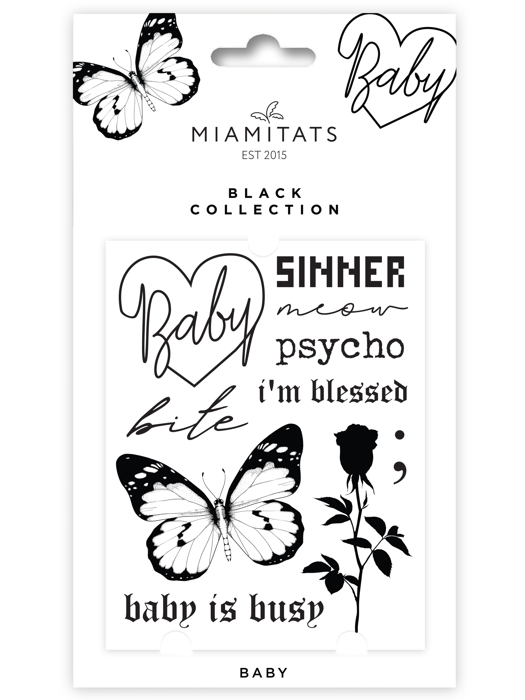 Переводные тату Miami Tattoos Baby; 4017