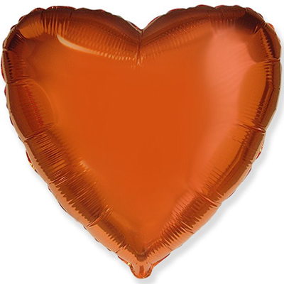% РАСПРОДАЖА Сердце Металлик Orange  45 см., шар фольгированный с воздухом; Flexmetal % РАСПРОДАЖА Сердце Металлик Orange  45 см., шар фольгированный с воздухом; Flexmetal