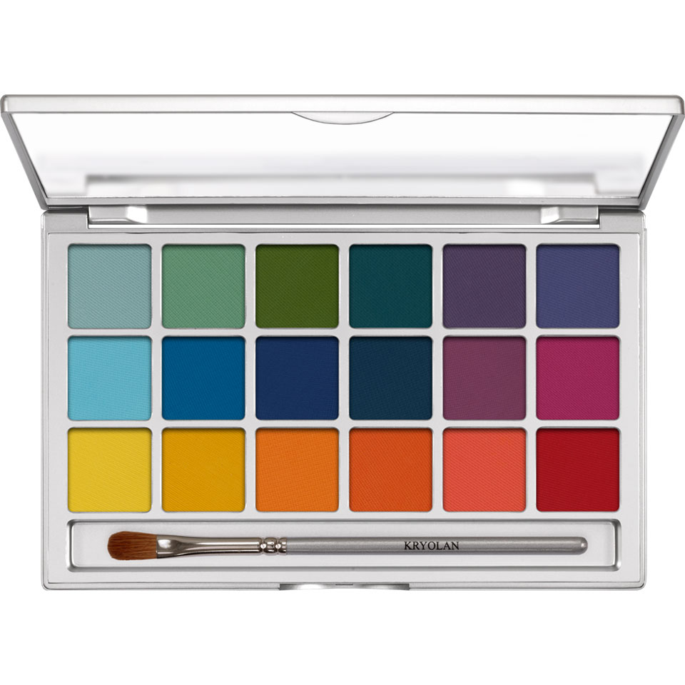 Тени в палитре 18 цв. Eye Shadow Variety Palette Kryolan V2; 5318/V2 Тени в палитре 18 цв. Eye Shadow Variety Palette Kryolan V2; 5318/V2