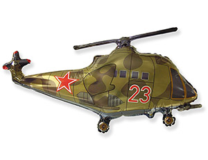 Вертолет 96 см * 57 см шар фольгированный фигура; Flexmetal