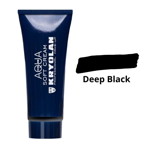 Аквагрим кремообразный Aquacolor Soft Сream Kryolan Deep Black; 1128/DeepBlack