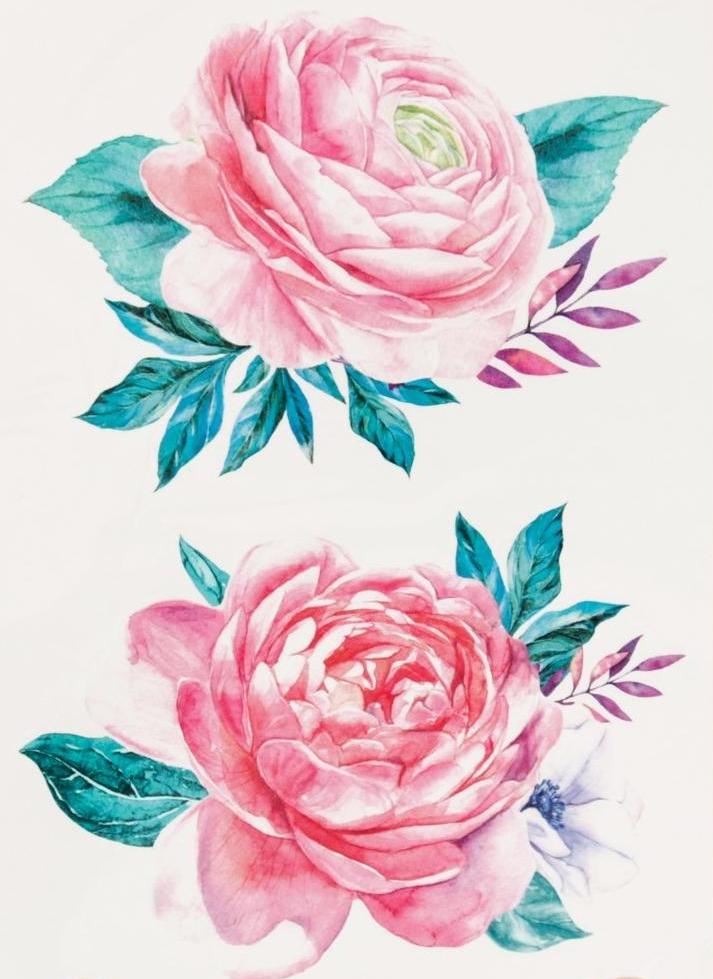 Наклейки-тату Roses, 14 *21 см; 4123177
