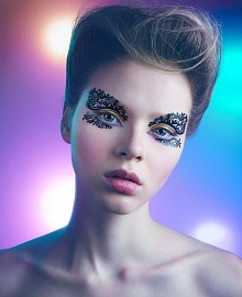 Набор наклеек для век голография Face Lace Featherette; 50014/01