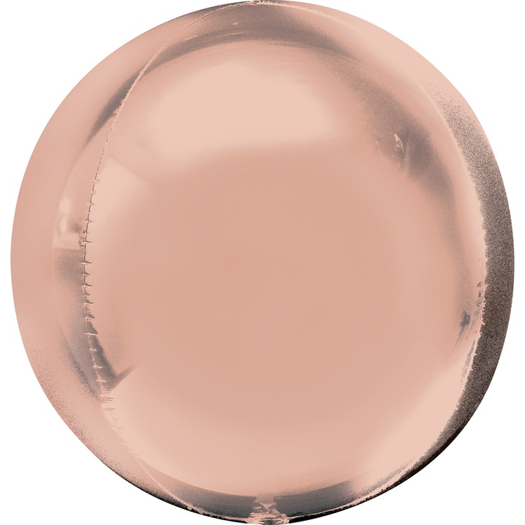 %РАСПРОДАЖА Сфера без рисунка Металлик Rose Gold 40 см., шар фольгированный с воздухом; Anagram