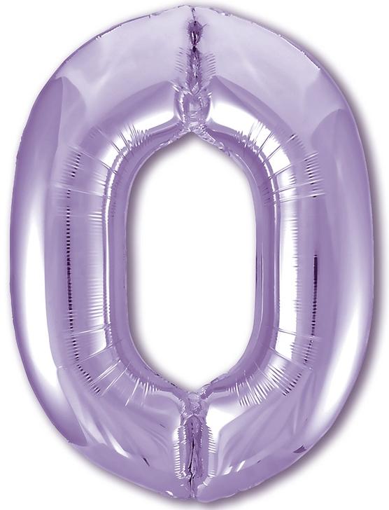 Цифра 0 Пастель Lavender 100 см  шар фольгированный с воздухом Цифра 0 Пастель Lavender 100 см  шар фольгированный с воздухом