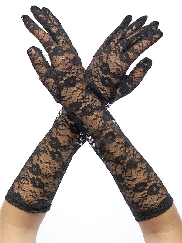 Перчатки (Цв.Черный) Параметры: размер 5-7, длина среднего пальца 7 см, длина перчатки 38 см