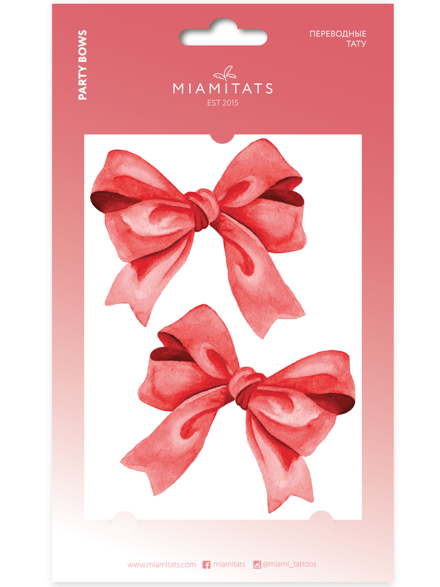 Переводные тату Miami Tattoos Party Bows; 5939