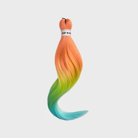 Канекалон M11 Easy Braid (искуственные волосы) 3 цветный Pink/ yellow/ mint