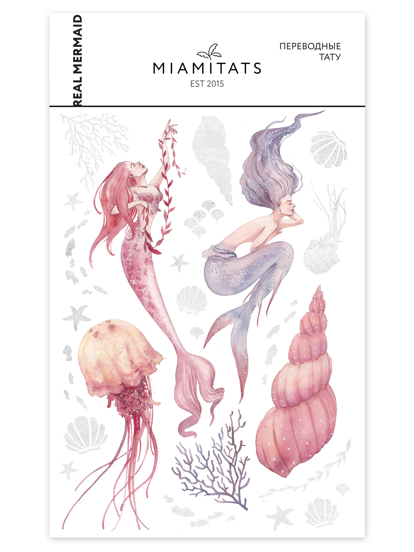 Переводные тату Miami Tattoos Real Mermaid; 6288