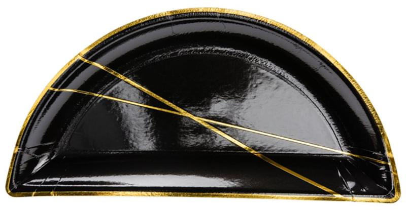 Тарелка Black&Gold Линии 21х10см 6шт Тарелка Black&Gold Линии 21х10см 6шт