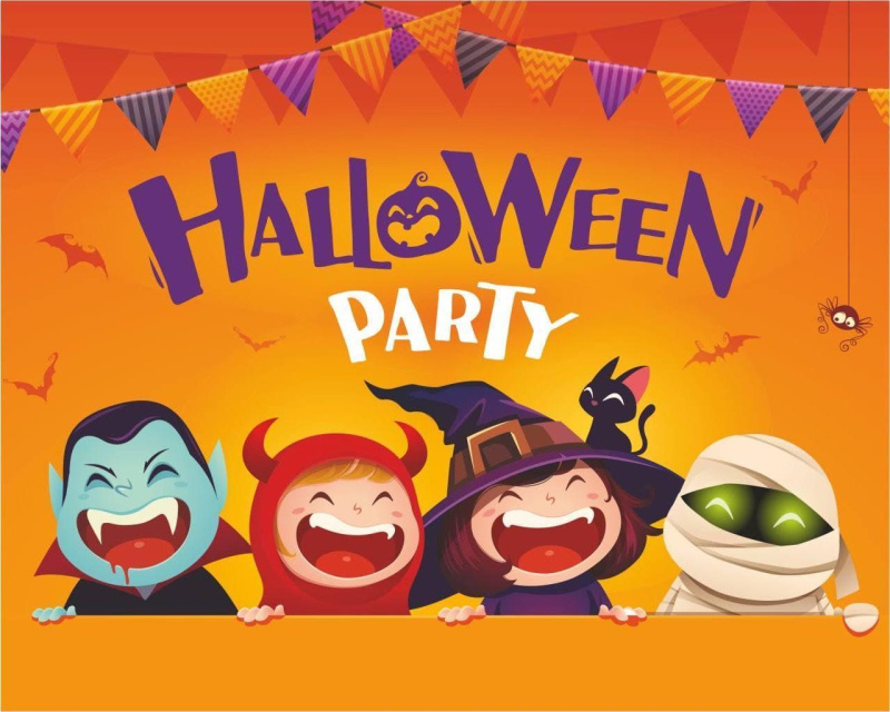 %РАСПРОДАЖА Баннер «Halloween Party Веселая компания» 250*200 см. %РАСПРОДАЖА Баннер «Halloween Party Веселая компания» 250*200 см.