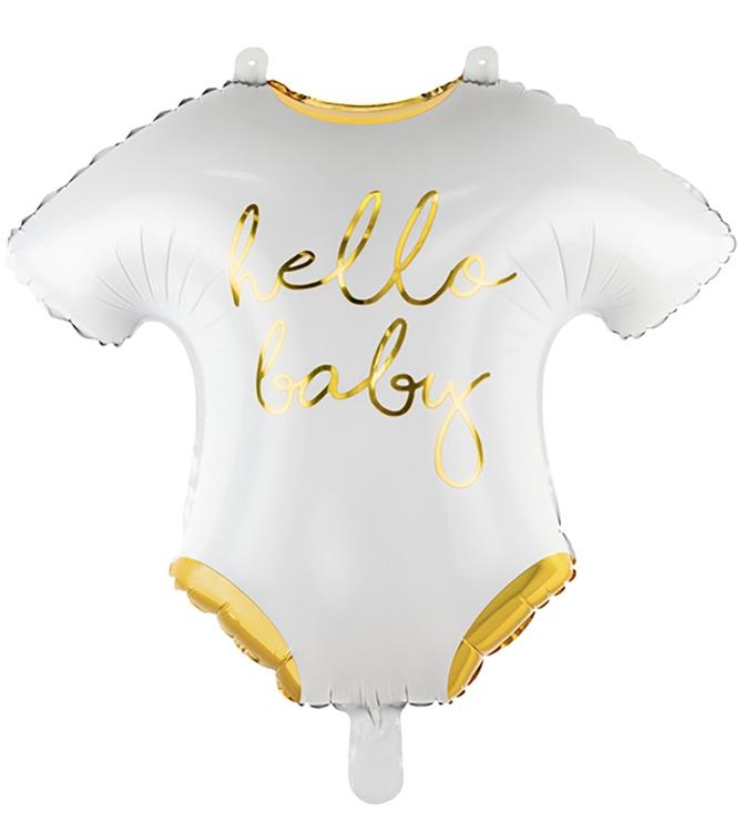 Боди HELLO BABY White шар фольгированный с воздухом, фигура;PartyDeco