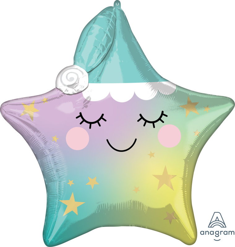 Звездочка Спящая LITTLE STAR  60*88 см шар фольгированный с воздухом фигура