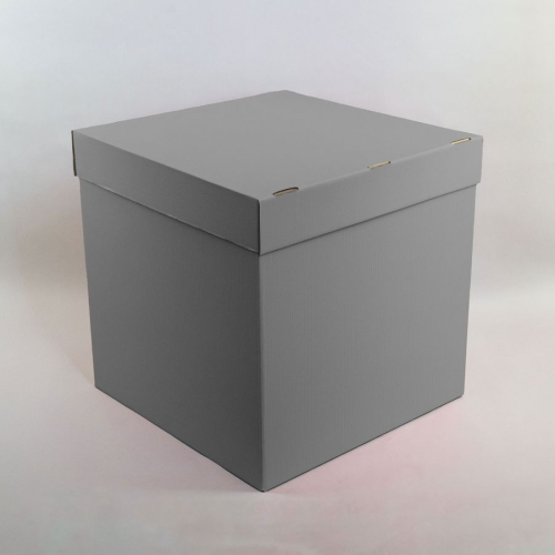 Коробка для воздушных шаров, цвет серая 60*60*60 см