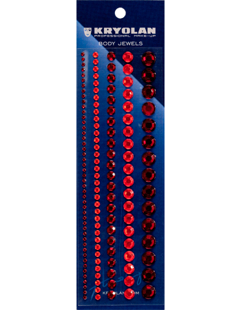Набор из самоклеющихся страз Body Jewels Kryolan Red; 3078-01/Red